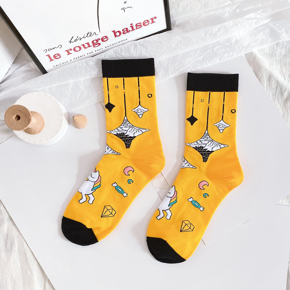 Spring And Summer Cartoon Tide Ms. Cotton Socks Socks Socks Personalized Stockings Street Style Fashion